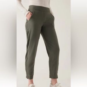 BRAND NEW WITH TAGS: Athleta Brooklyn Ankle Pant in Olive Green Color